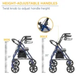 Rollator Walker with Seat - Image 3